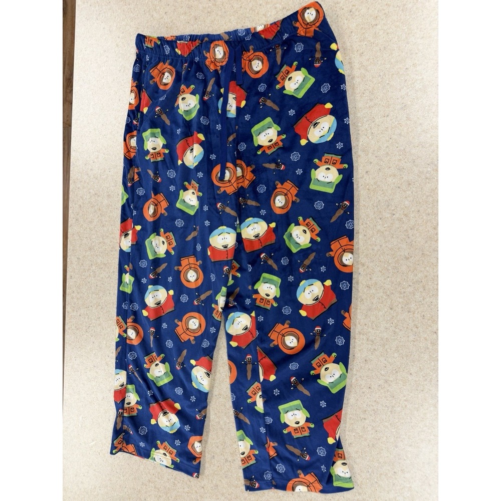 NEW SOUTH PARK COMEDY CENTRAL Christmas FLEECE LOUNGE PAJAMA PANTS Unisex Large